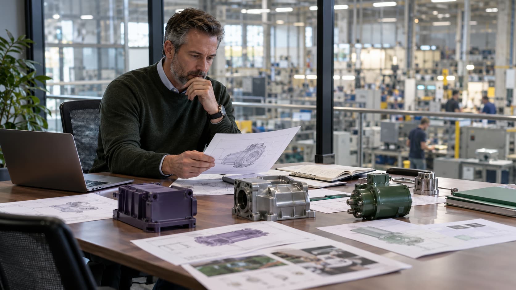 Engineering Review in the Factory Office