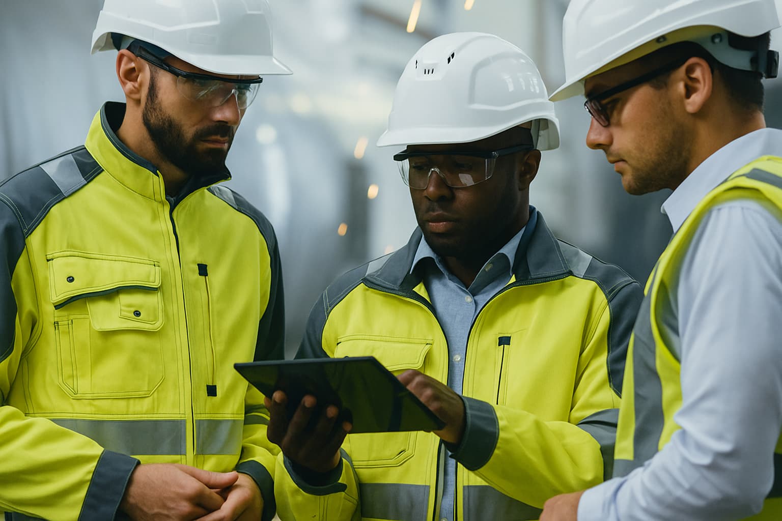 Engineer and manufacturing team
