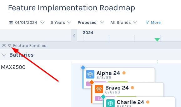 Roadmap Software Screenshot: Feature Implementation Roadmap