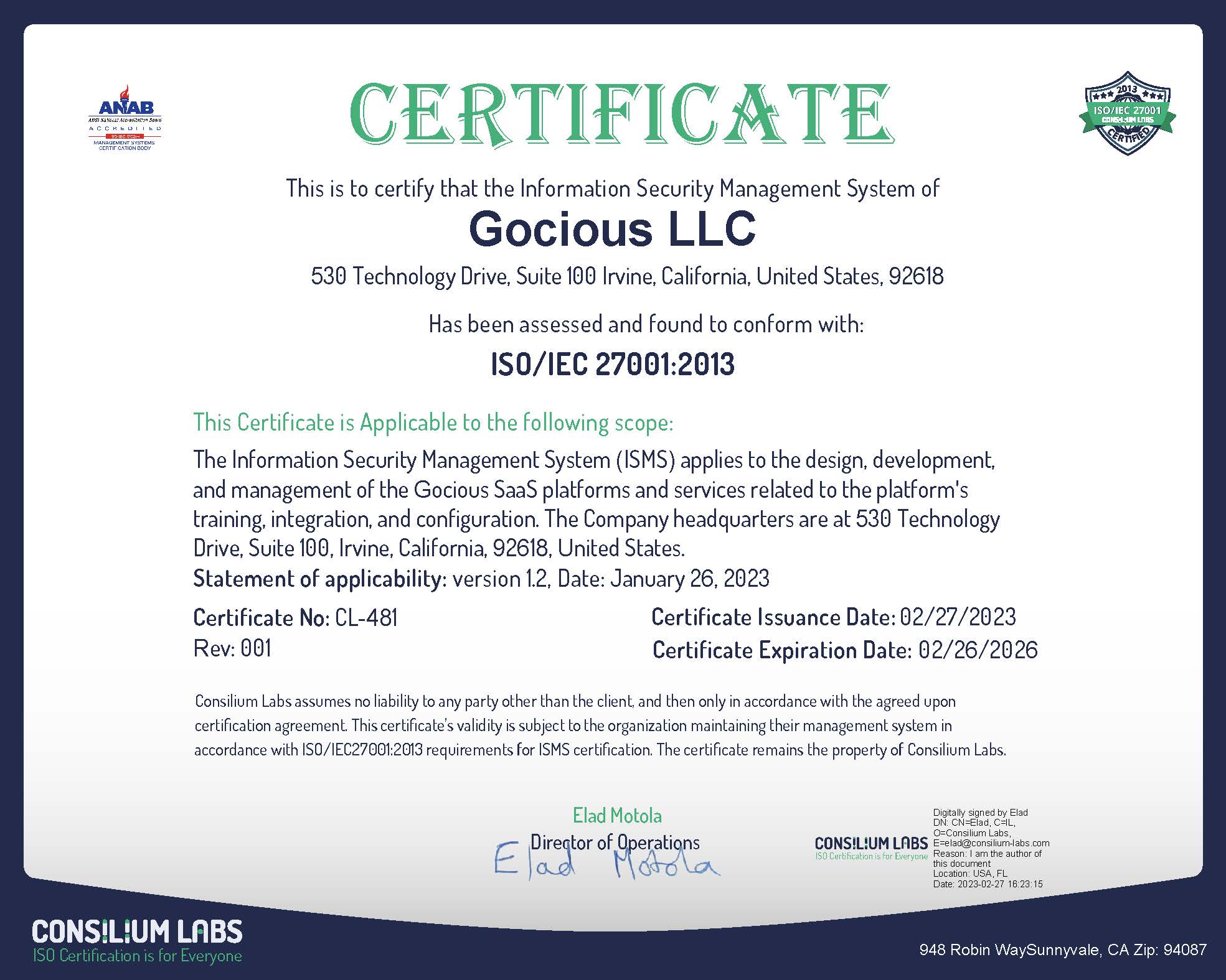 Gocious_LLC_ISO_27001_Certificate_signed