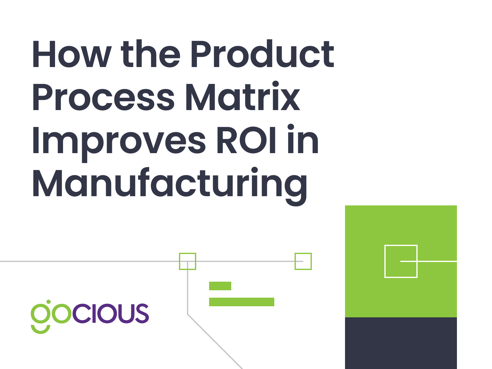 Product Process Matrix drives ROI in Manufacturing
