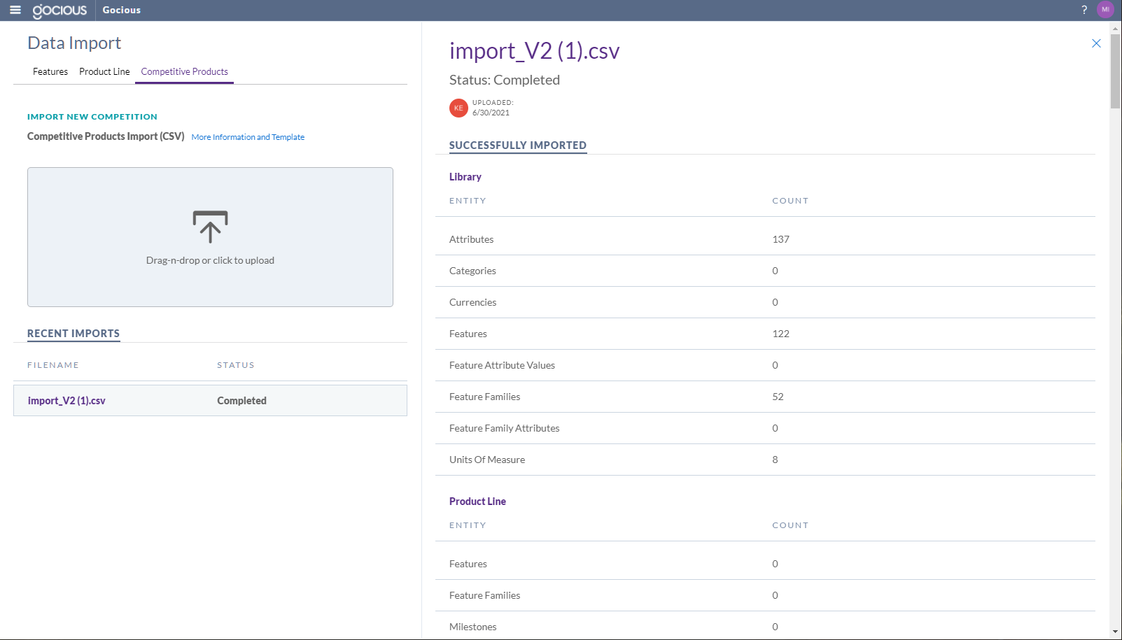 import product data